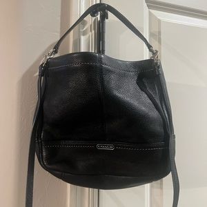 COACH leather double handle crossbody purse